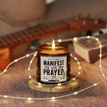 Manifest Prayer Soy Candle — Amber Jar Scented Candle (Multi-Size)