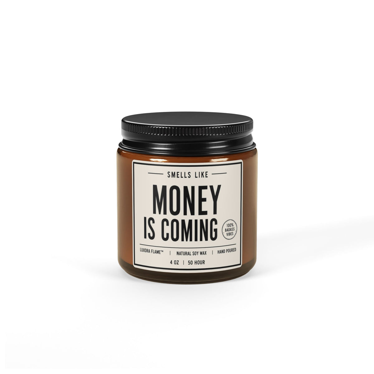 Scented Soy Candle (Multi-Size, Amber Jar)